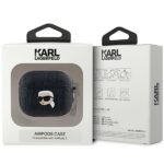 Калъф от Karl Lagerfeld PU Embossed Karl Head Case for AirPods 3 Black - Image 3
