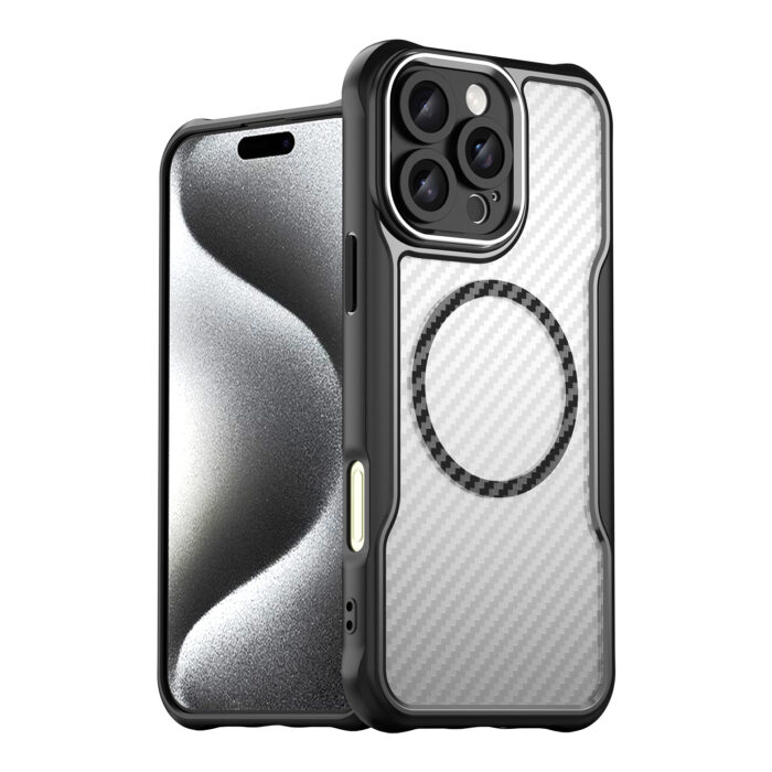 Калъф от Hurtel Leading Series MagSafe Silicone Case за iPhone 16 Pro Max - Black - Image 1
