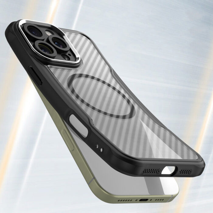 Калъф от Hurtel Leading Series MagSafe Silicone Case за iPhone 16 Pro Max - Black - Image 4