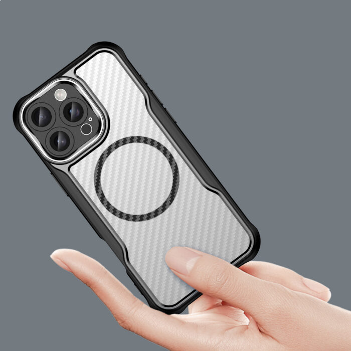 Калъф от Hurtel Leading Series MagSafe Silicone Case за iPhone 16 Pro Max - Black - Image 6