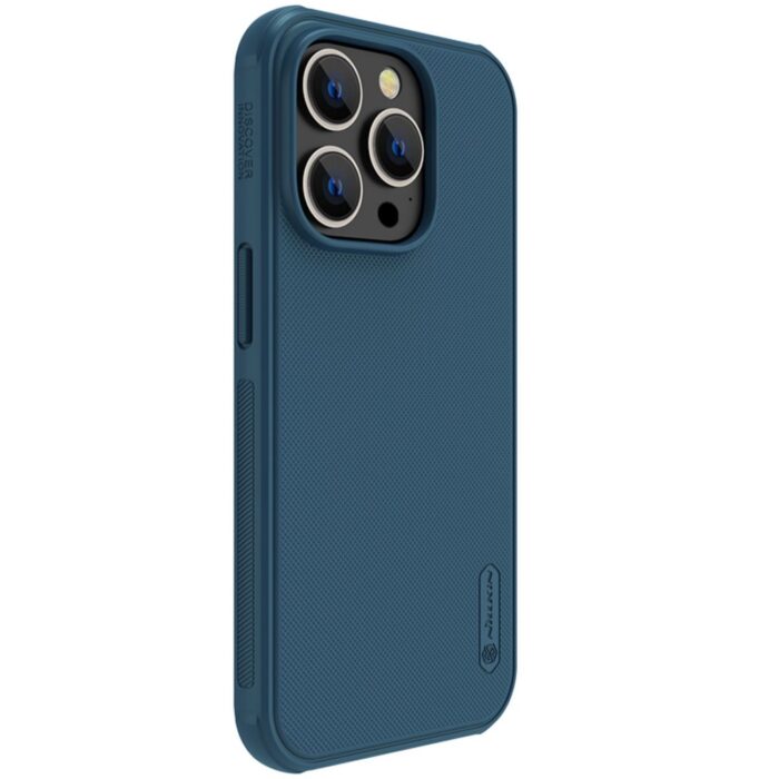 Калъф от Nillkin Super Frosted PRO Back Cover за Apple iPhone 14 Pro Blue (Without Logo Cutout) - Image 3