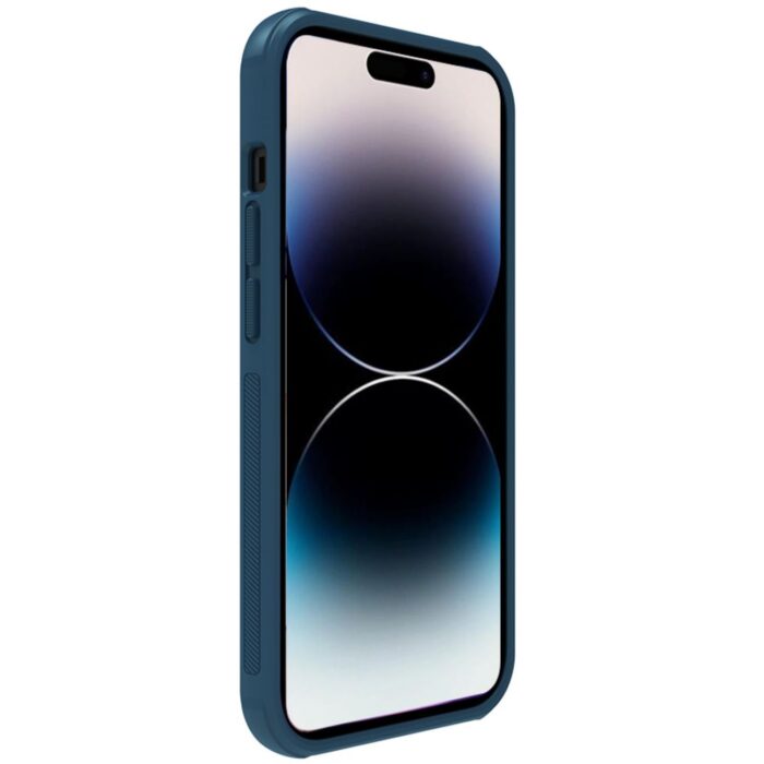 Калъф от Nillkin Super Frosted PRO Back Cover за Apple iPhone 14 Pro Blue (Without Logo Cutout) - Image 6