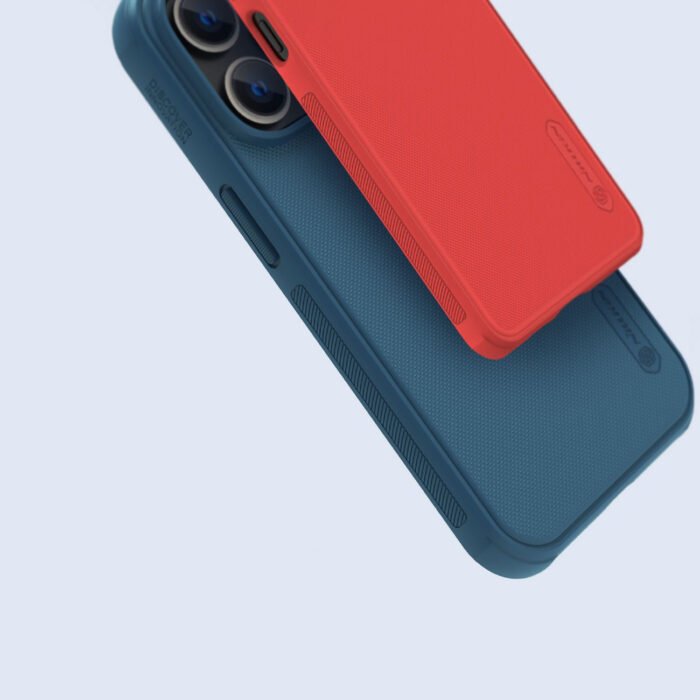 Калъф от Nillkin Super Frosted PRO Back Cover за Apple iPhone 14 Pro Blue (Without Logo Cutout) - Image 8
