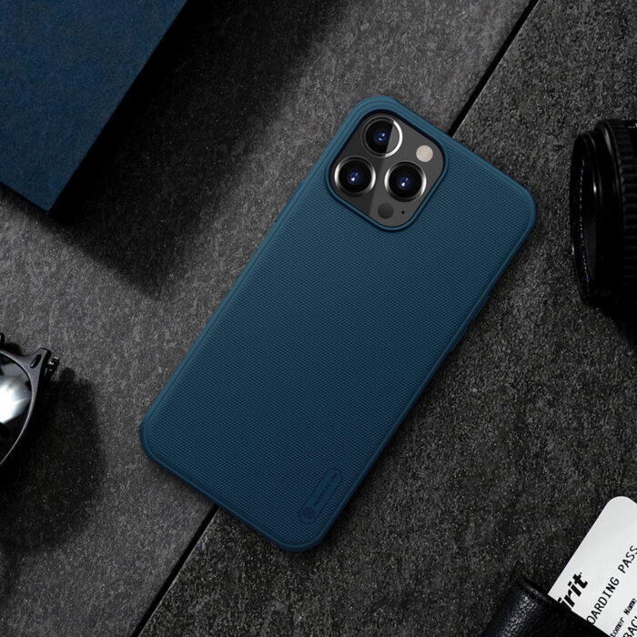 Калъф Nillkin Super Frosted PRO Back Cover for Apple iPhone 13 Pro Max Blue - Image 12