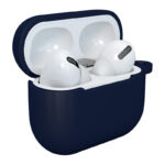 Калъф за AirPods 3 Silicone SoftEarphone Cover + KeychainLobster Clasp Pendant DarkBlue Case D - Image 2