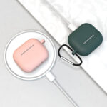 Калъф за AirPods 3 Silicone SoftEarphone Cover + KeychainLobster Clasp Pendant DarkBlue Case D - Image 9