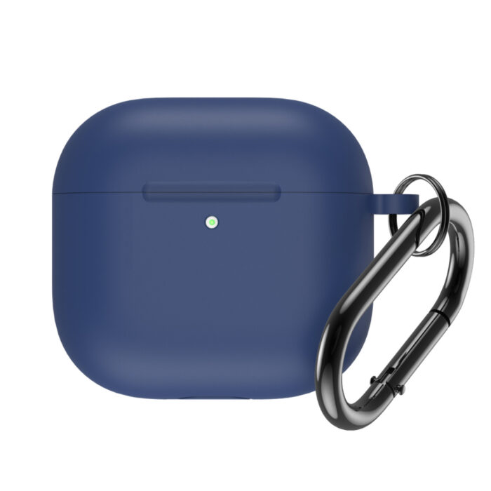 Калъф SiliconeCase for Airpods 4 withCarabiner - Blue - Image 1