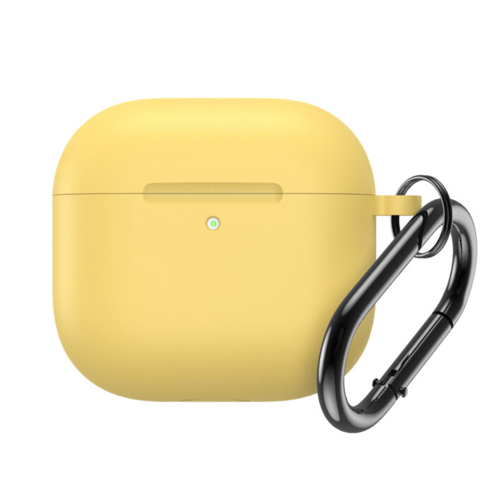 Калъф Silicone Case for Airpods 4with Carabiner - Yellow - Image 1