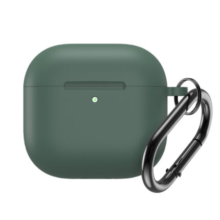 Калъф SiliconeCase for Airpods 4 withCarabiner - Green