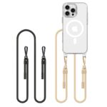 Калъф от Tech-Protect FlexAir Chain MagSafeCase for iPhone 16 Pro - Clear + 2Lanyards Black and Taupe