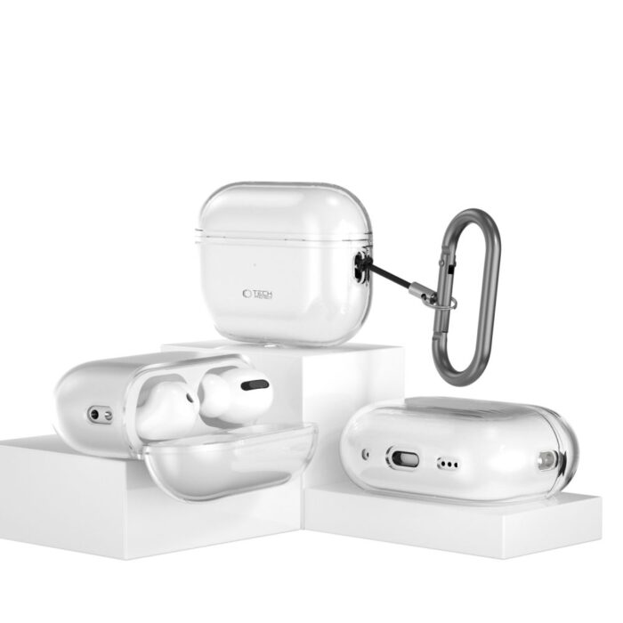 Калъф от Tech-Protect FlexAir Case за AppleAirPods Pro 1 / 2 - Clear - Image 6