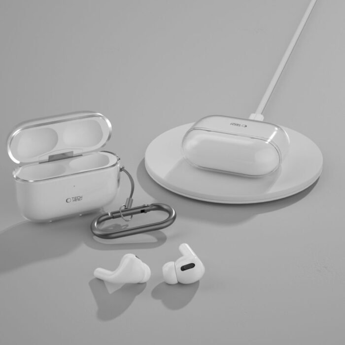 Калъф от Tech-Protect FlexAir Case за AppleAirPods Pro 1 / 2 - Clear - Image 8