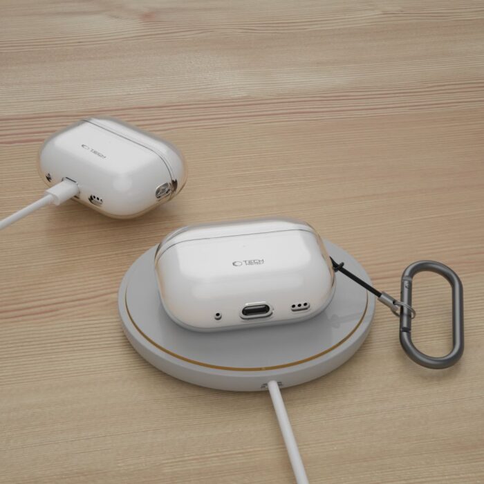 Калъф от Tech-Protect FlexAir Case за AppleAirPods Pro 1 / 2 - Clear - Image 3