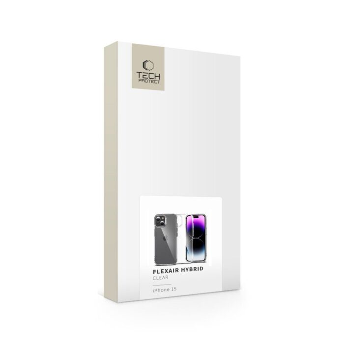 Калъф от Tech-Protect FlexAir Hybrid iPhone 15 Case -Clear - Image 6