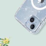 Калъф от Tech-Protect FlexAir Hybrid MagSafe iPhone 13/14 Case- Clear Glitter - Image 3