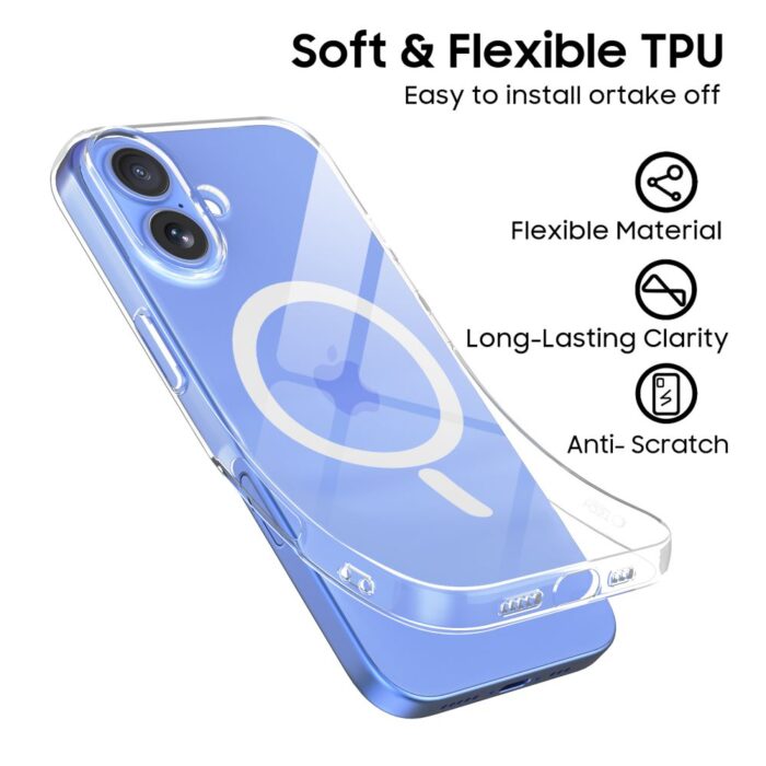 Калъф от Tech-Protect FlexAir MagSafe iPhone 16 Case - Clear - Image 5