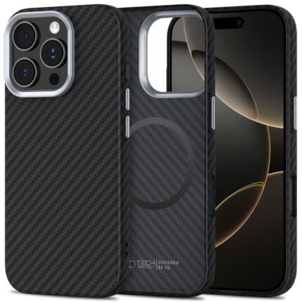 Калъф от Tech-Protect IonCarbon MagSafe iPhone 16 Pro Case -Black/Grey