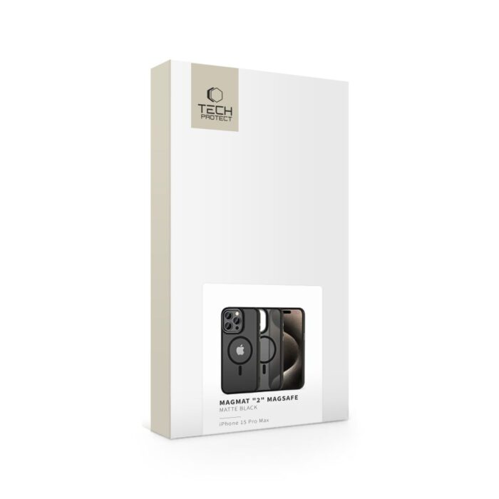 Калъф от Tech-Protect MagMat 2 MagSafe Case за iPhone 15Pro Max - Matte Black - Image 5