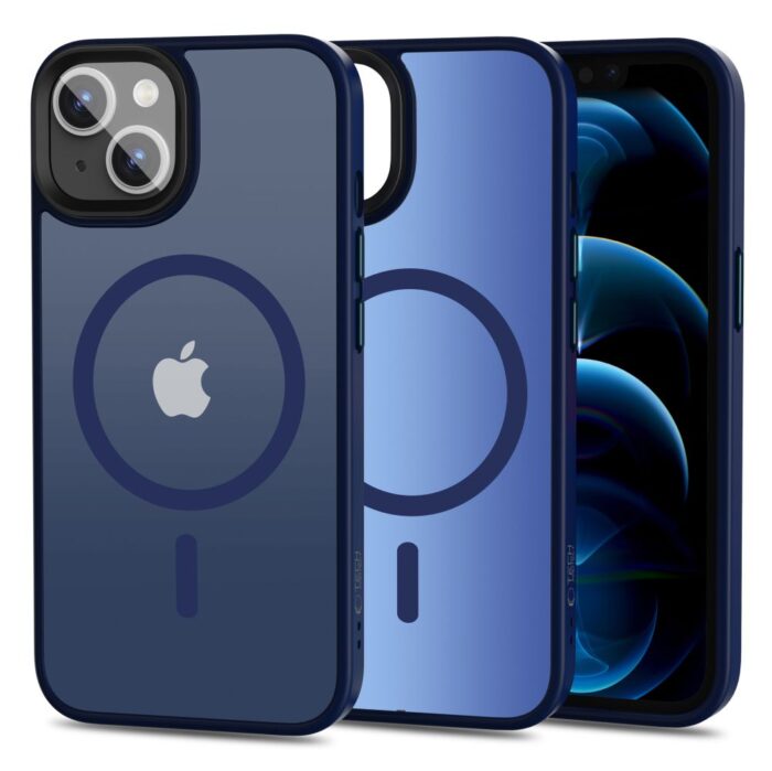 Калъф от Tech-Protect MagMat Mag Safe iPhone 13 Case - Matte Navy Blue - Image 1