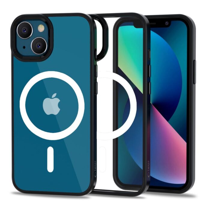 Калъф от Tech-Protect MagMat MagSafe iPhone 13 Case -Clear Black - Image 1
