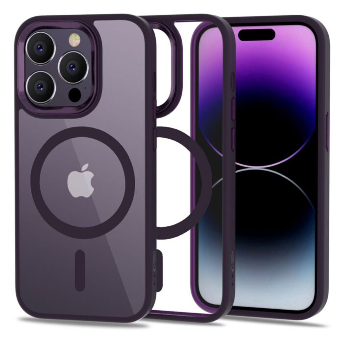 Калъф от Tech-Protect MagMat MagSafe iPhone 14 Pro Case - Clear Purple - Image 1