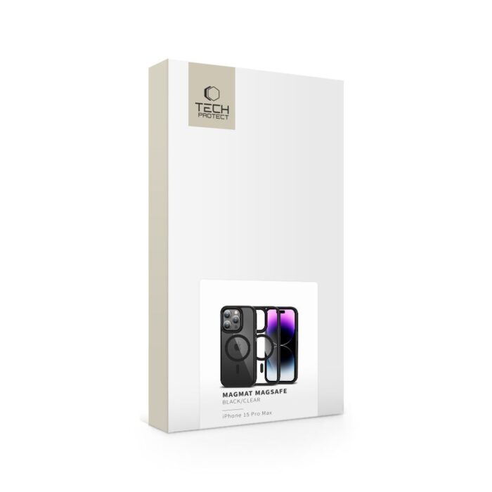 Калъф от Tech-Protect MagMat MagSafe iPhone 15Pro Max Case - Clear Blac - Image 6