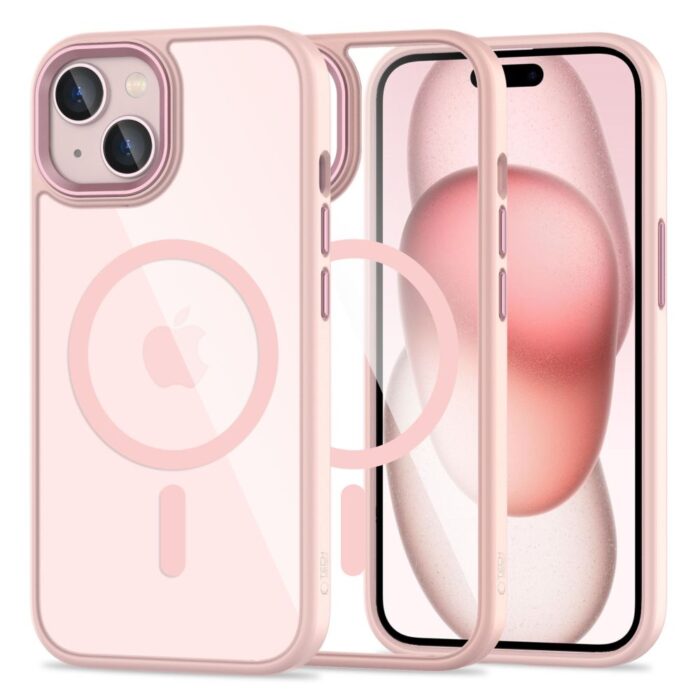 Калъф от Tech-Protect MagMat MagSafe за iPhone 15 Case - Clear Pink - Image 1