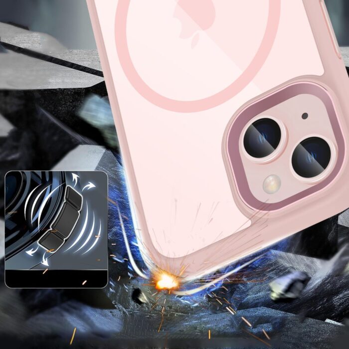 Калъф от Tech-Protect MagMat MagSafe за iPhone 15 Case - Clear Pink - Image 5