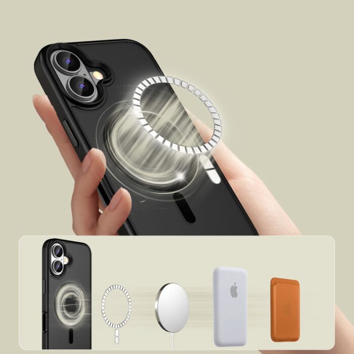 Калъф от Tech-Protect MagMat MagSafe за iPhone 16 PlusCase - Black - Image 3