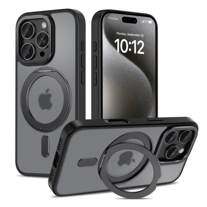 Калъф от Tech-ProtectMagRing MagSafe Case with Stand for iPhone 16 Pro - Black - Image 1