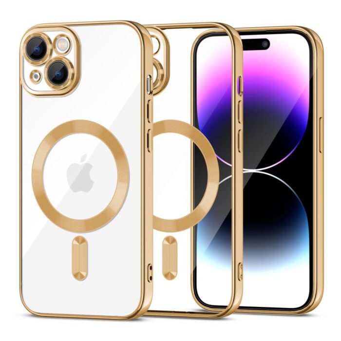 Калъф от Tech-Protect MagShine Line MagSafe case за iPhone 15 - gold - Image 1