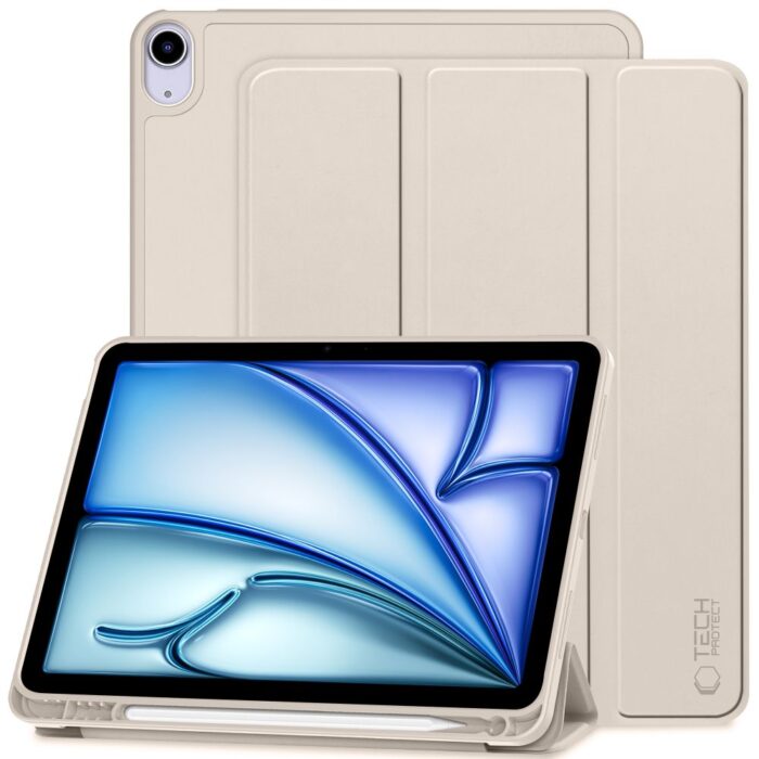 Калъф от Tech-Protect SCPen Case за Apple iPad Air 10.9"4th / 5th gen. 2020-2022 / 11" 6thgen. 2024 - Beige - Image 1