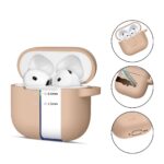 Калъф от Tech-Protect Silicone HookCase за AirPods 4 - Beige - Image 2