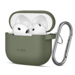 Калъф от Tech-Protect Silicone HookCase за AirPods 4 - Green