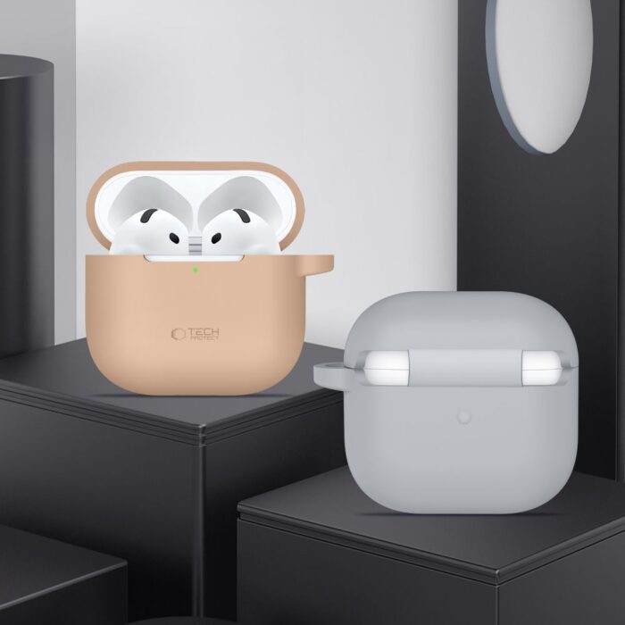 Калъф от Tech-Protect Silicone HookCase за AirPods 4 - Green - Image 3