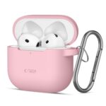 Калъф от Tech-Protect Silicone HookCase за AirPods 4 - Pink