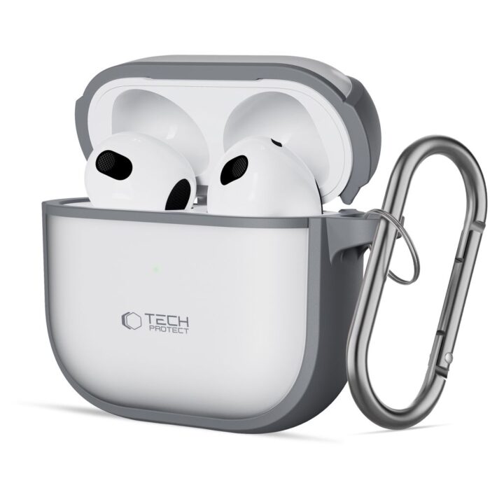 Калъф от Tech-Protect Slim Hook Case за AirPods 4 - Gray - Image 1