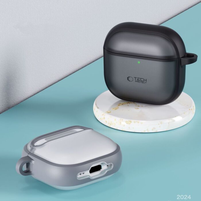 Калъф от Tech-Protect Slim Hook Case за AirPods 4 - Gray - Image 5