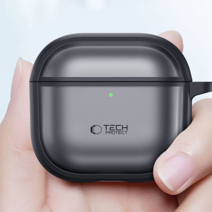 Калъф от Tech-Protect Slim Hook Case за AirPods 4 - Gray - Image 3