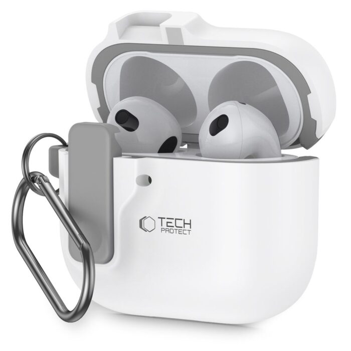 Калъф от Tech-Protect Slim Hook Case за AirPods 4 - White - Image 1
