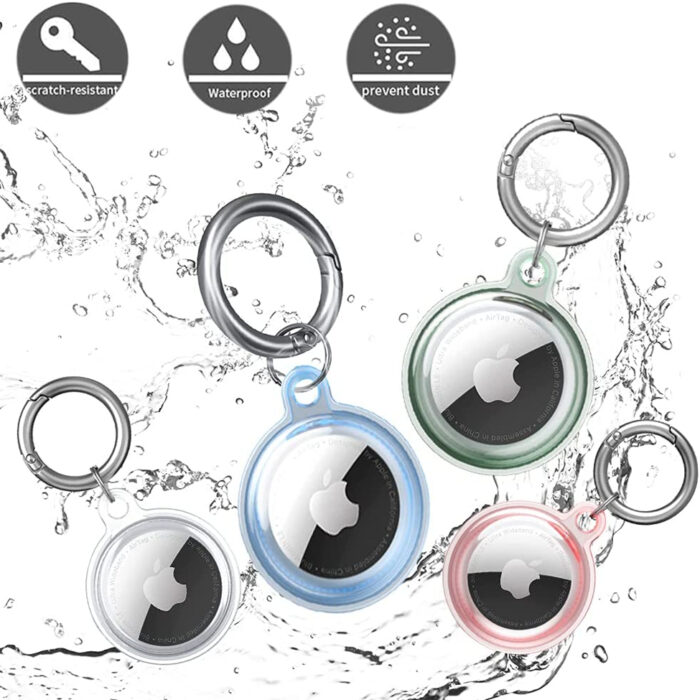 Калъф за Apple Air Tag waterproof case -transparent, green, blue,pink - 4 бр. - Image 6